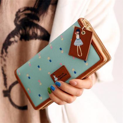 2015 Fashionable Sweet Lady Zipper Wallet