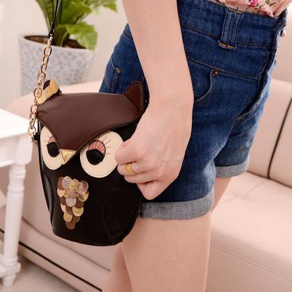The Fashion Handbags Chain Stitching Owl Shoulder..