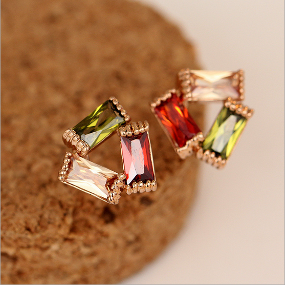 The Quality Of Zircon Rose Gold Earrings Earrings Hypoallergenic Earrings Jewelry Color