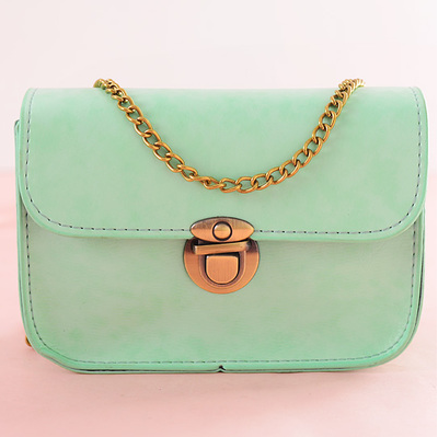 A Summer Bag Chain Bag Mini Small Bag Lady Small Bag Satchel Diagonal Single Shoulder Bag(color: Green)
