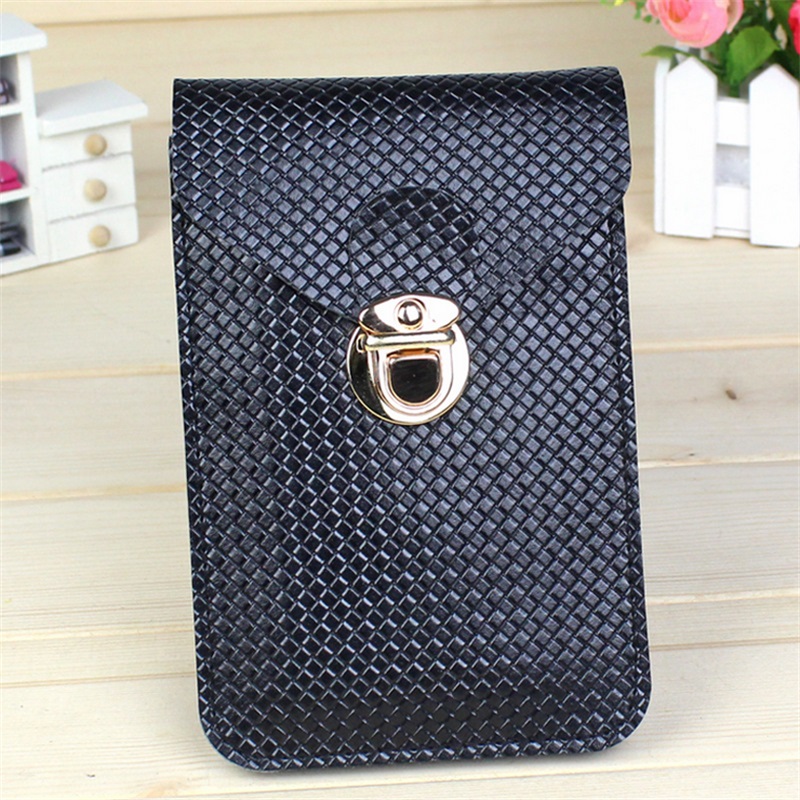 The Ms. Fashion Diagonal Packet Mini Shoulder Bag Phone Package Packet Purs（colour: Black）